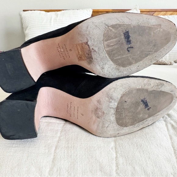 Stuart Weitzman Kirstie 90 Suede Over The Knee Boots Tall Black Classic 5 Narrow - Picture 13 of 15